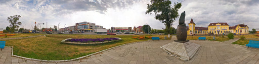 Панорама - памятник Луховицкому огурцу 
